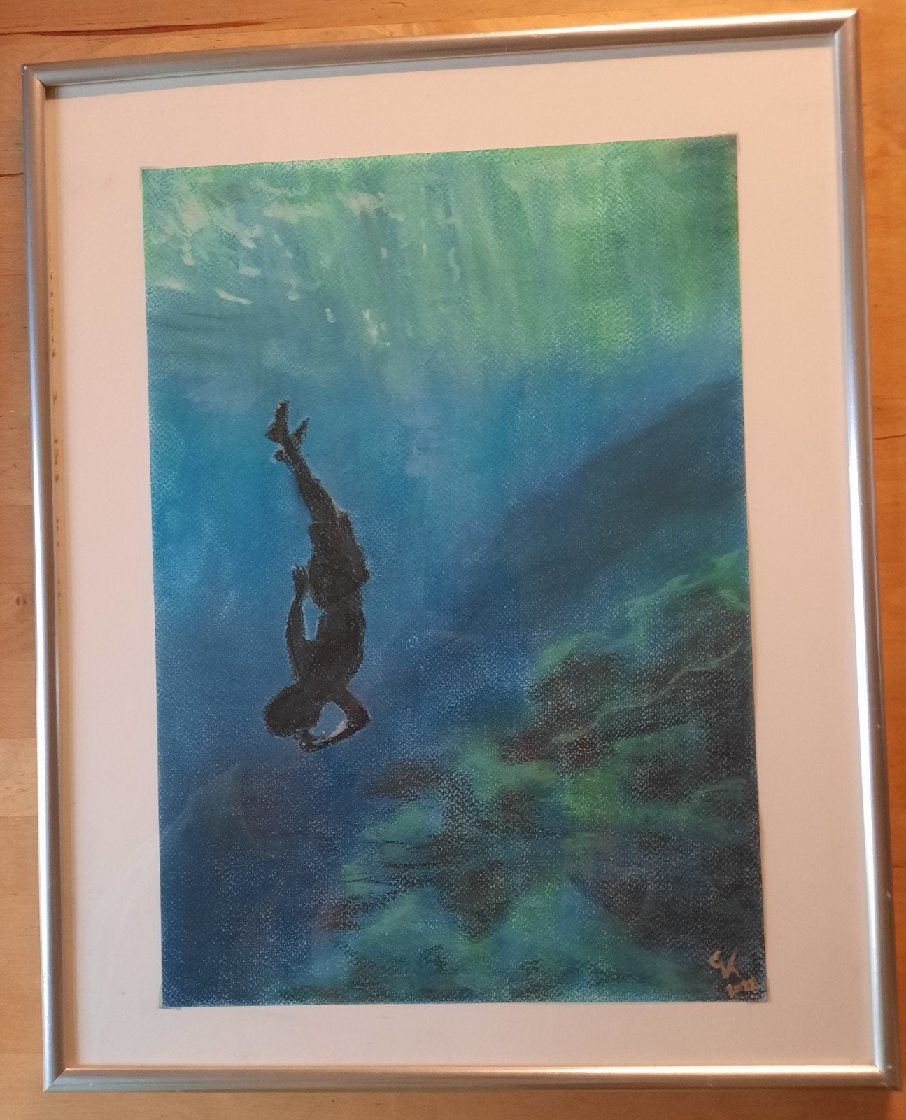 DUIKER - KRIJTTEKENING, Antiek en Kunst, Kunst | Schilderijen | Klassiek, Ophalen of Verzenden