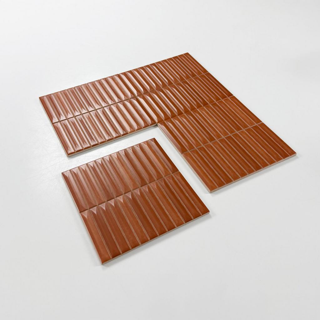 18 stuks Wandtegel Terre Arrow kitkat Tandoori terracotta, Doe-het-zelf en Verbouw, Tegels, Nieuw, Ophalen of Verzenden, Minder dan 20 cm