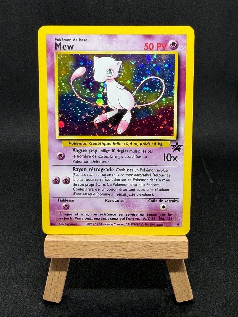 Pokémon TCG Mew 9 | Promo FRANS!, Ophalen of Verzenden, Zo goed als nieuw, Losse kaart, Foil