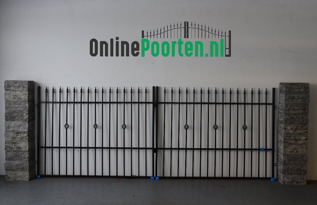 Rechte sierpoort 'Myla' in 3.5m en 4m compleet met palen, Met poort, Nieuw, Ophalen of Verzenden, Tuinhek