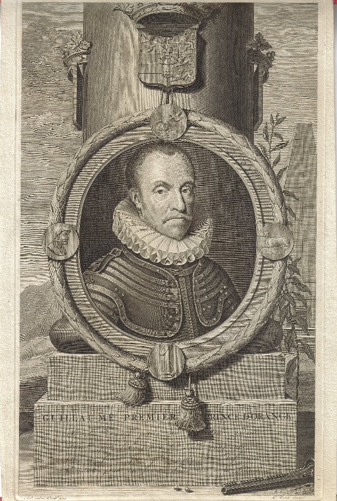 Gerrit Valck gravure "Guillaume Premier, Prince d'Orange", Antiek en Kunst, Ophalen, Portret, 1600 - 1699, Origineel
