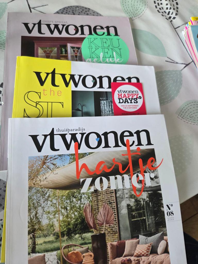 3 vt wonen tijdschriften, Boeken, Ophalen, Zo goed als nieuw, Overige typen
