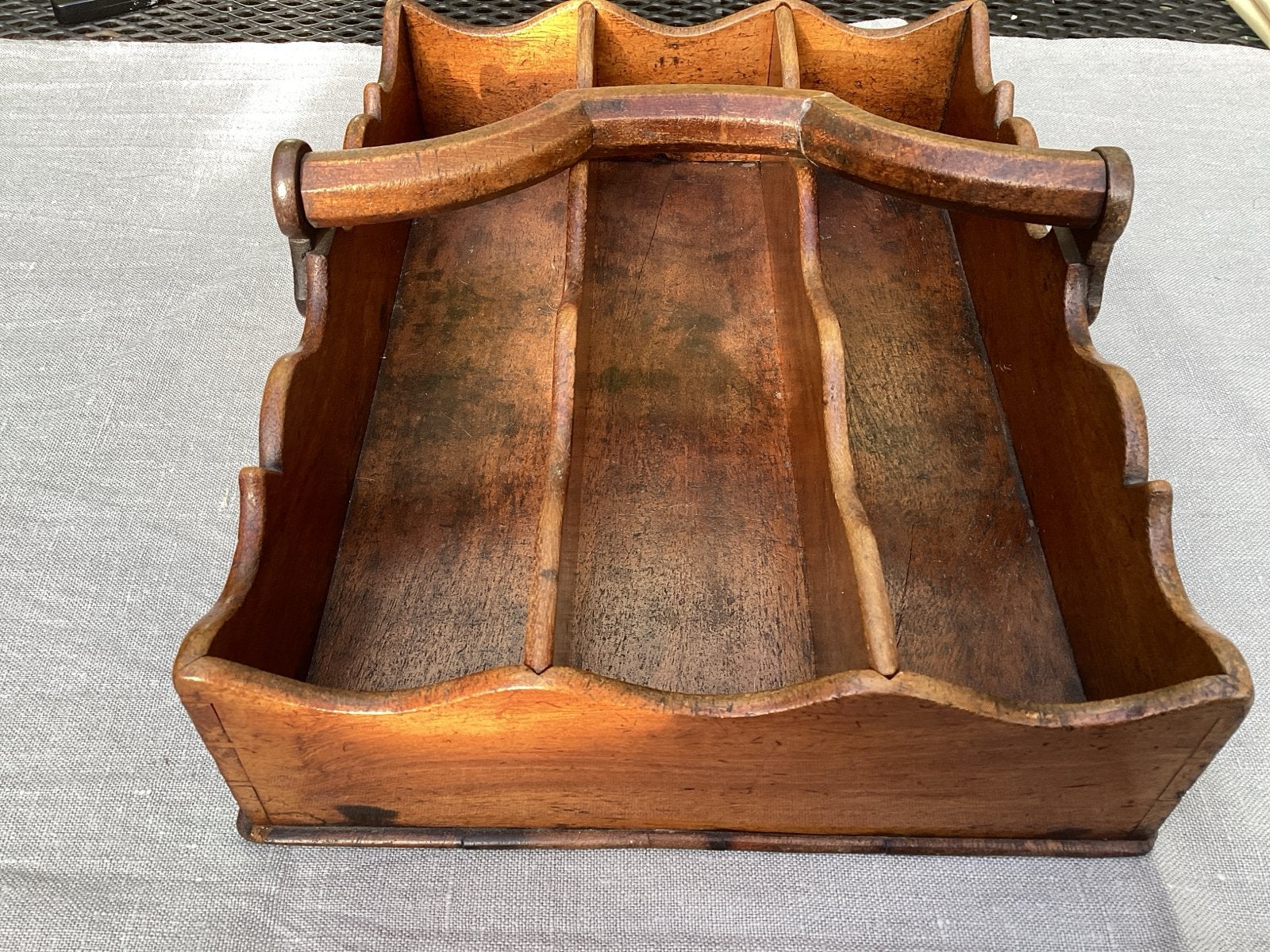 Antieke Biedermeier Bestekbak van Mahoniehout, Antiek en Kunst, Ophalen of Verzenden