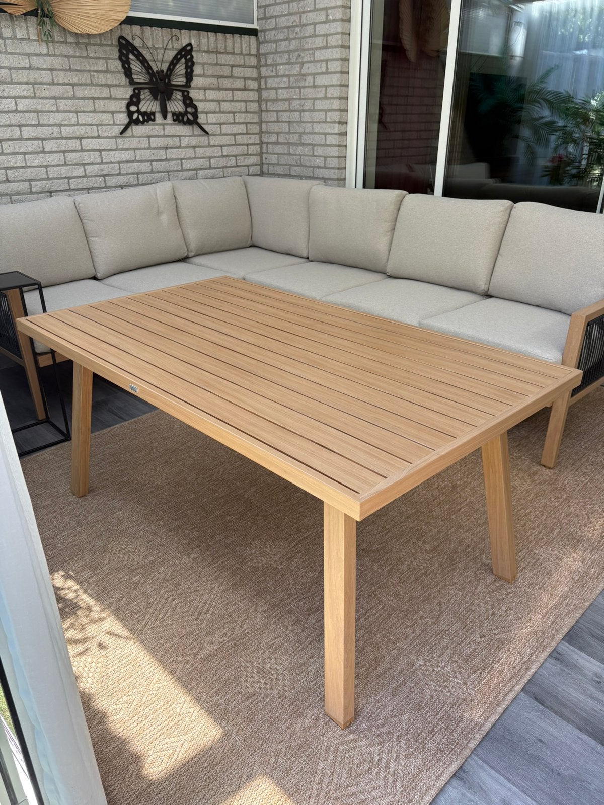 Tafel/tuintafel (San Capri), Ophalen, Zo goed als nieuw, Kunststof, Loungeset
