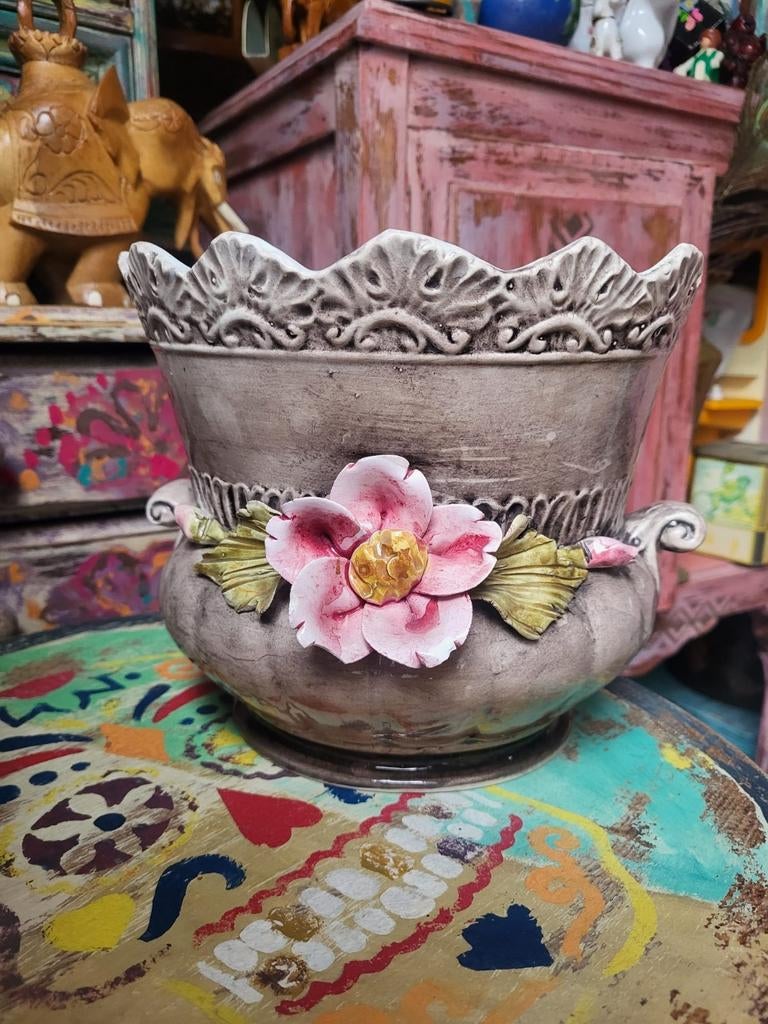 Vintage/Bloempot/Bassano/Style, Ophalen of Verzenden