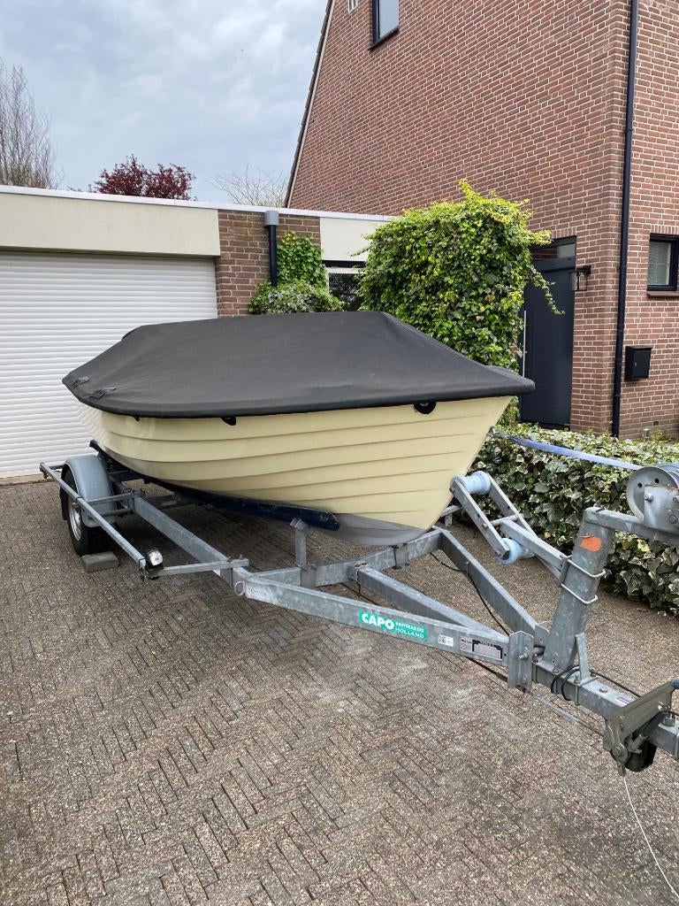 visboot toerboot 470 met Tohatsu MSF15/20 pk kortstaart, Watersport en Boten, Vis- en Consoleboten, Ophalen, 10 tot 30 pk, Gebruikt