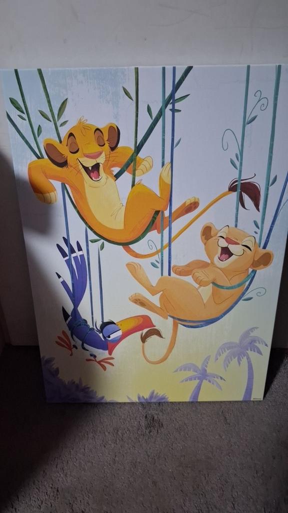 Schilderij lion king, Ophalen of Verzenden