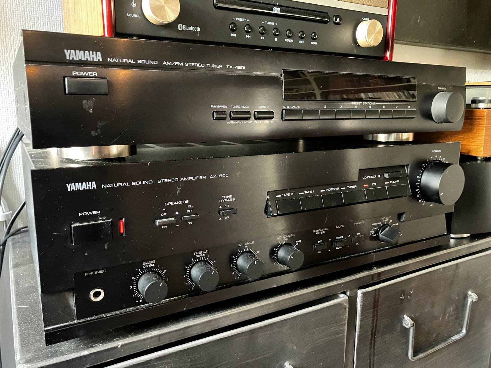 Yamaha Natural Sound Stereo: Versterker AX-500 & Tuner TX, Audio, Tv en Foto, Versterkers en Receivers, Gebruikt, Yamaha, Ophalen of Verzenden