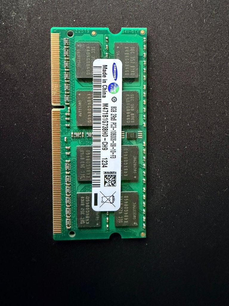 Samsung 8GB DDR3 SO-DIMM 1333MHz laptopgeheugen, Computers en Software, Refurbished, DDR3, Ophalen of Verzenden, Nvt