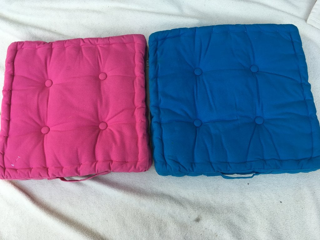Stoelkussen, blauw rood, voor Ikea en andere eetkamer stoele, Huis en Inrichting, Ophalen, Zo goed als nieuw, Rood, Vierkant