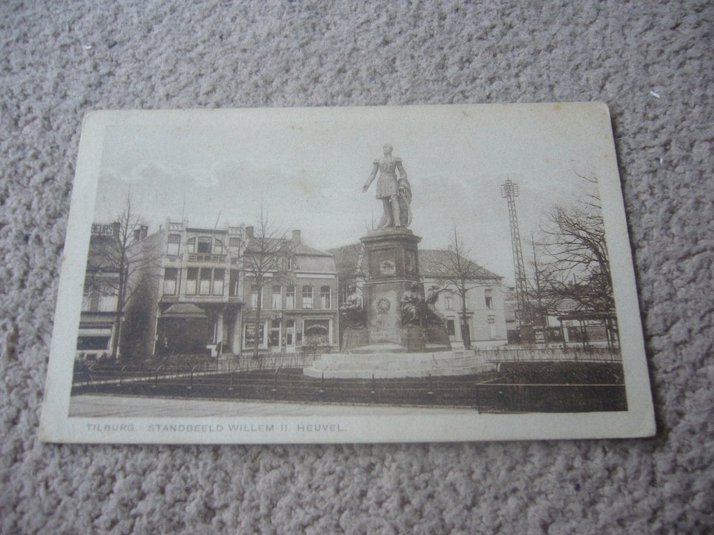 TILBURG  =  STANDBEELD WILLEM II HEUVEL   1929, Ophalen of Verzenden, 1920 tot 1940, Gelopen, Noord-Brabant