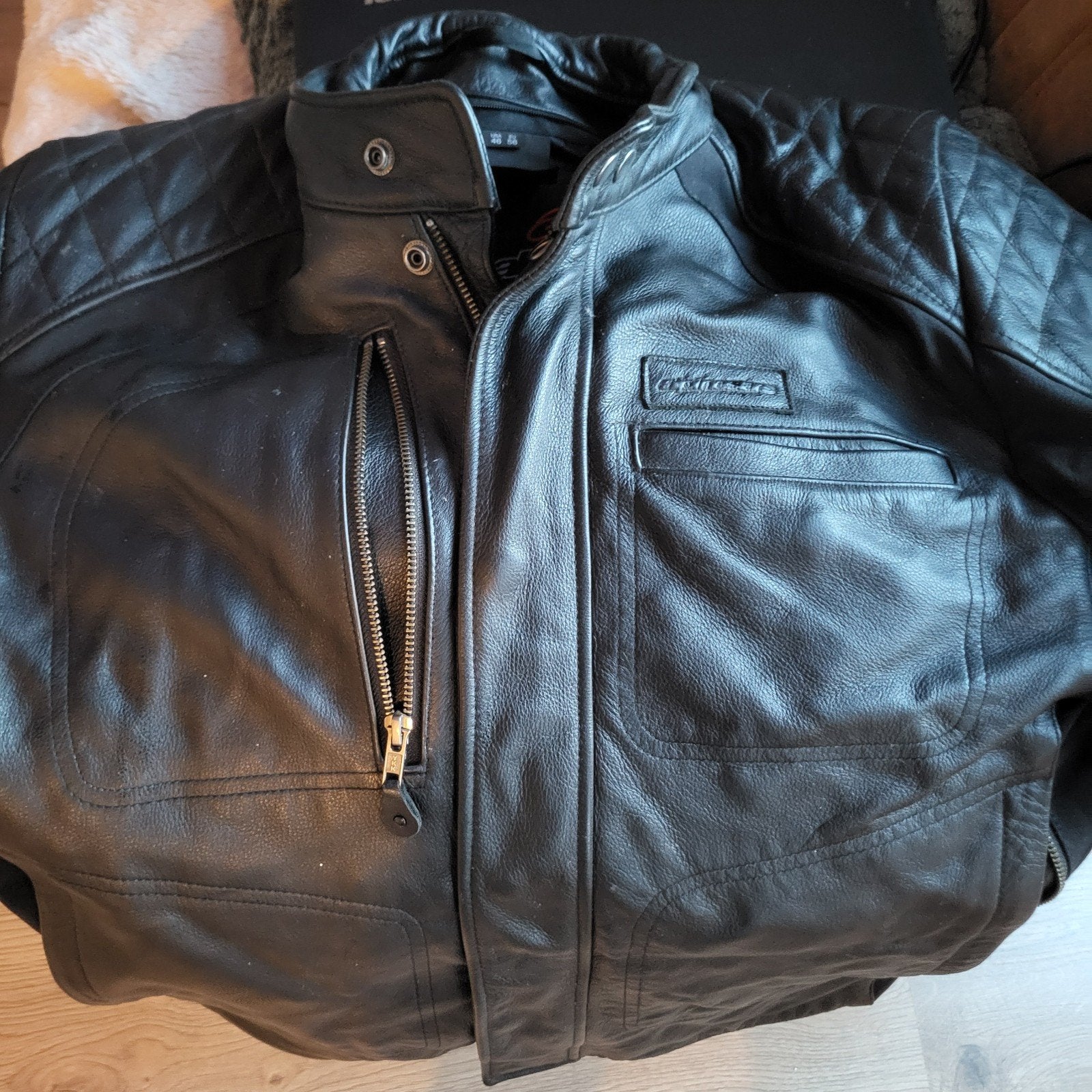 Alpinestars Leren Motorjas - Zwart, met bescherming, Motoren, Kleding | Motorkleding, Ophalen, Heren, Jas | leer, Alpinestars