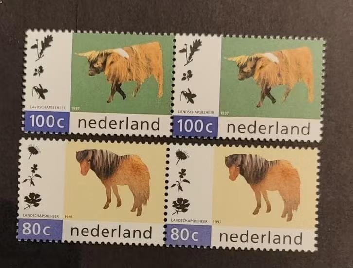 Nederland NVPH 1711 - 1712 geschakeld (pf), Verzenden, Na 1940, Postfris