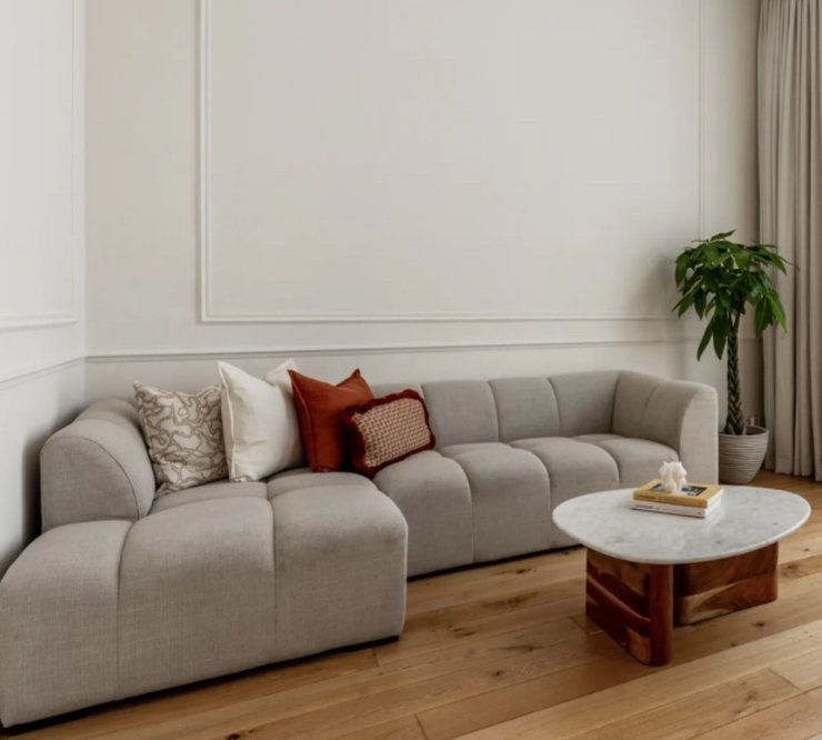 JYSK ALLESE beige chaise longe sofa used, Huis en Inrichting, Ophalen