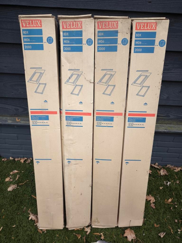 4 Nieuwe Velux BDX M06 2000 (4 stuks), Ophalen of Verzenden, Nieuw, Minder dan 80 cm, Dakraam