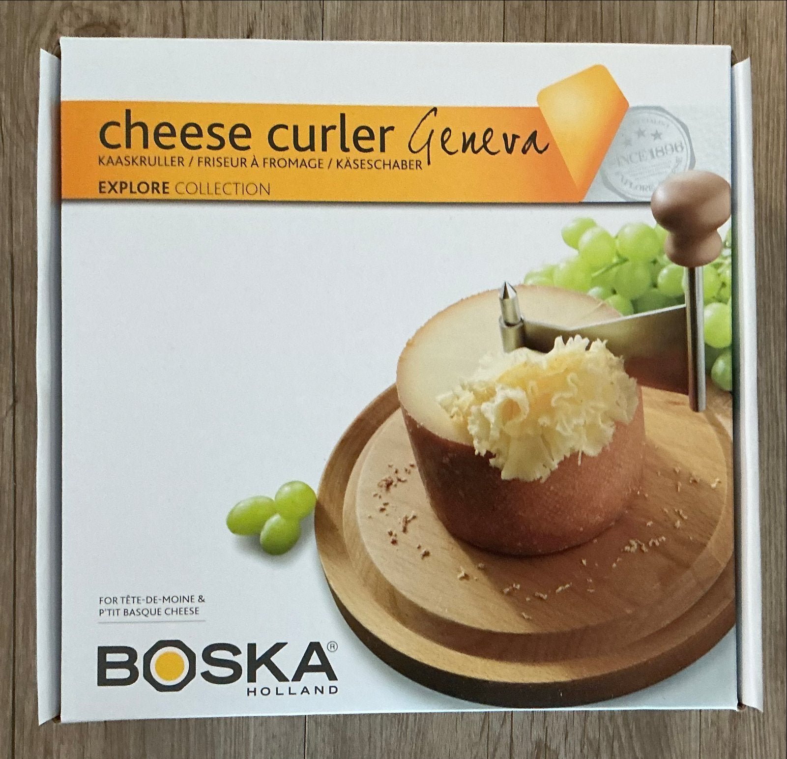 Boska Kaaskruller Geneva met stolp - Nieuw in verpakking, Overige typen, Hout, Nieuw, Ophalen of Verzenden