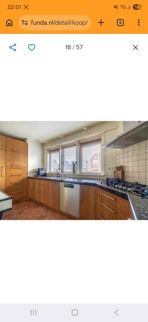 Mooie massief houten keuken, Huis en Inrichting, Keuken | Complete keukens, Ophalen, Graniet of Steen