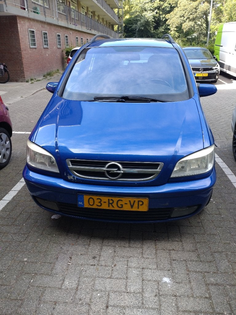 Opel Zafira 1.6 16V 2005 Blauw, Auto's, Opel, Stof, 4 cilinders, Airbags, Blauw