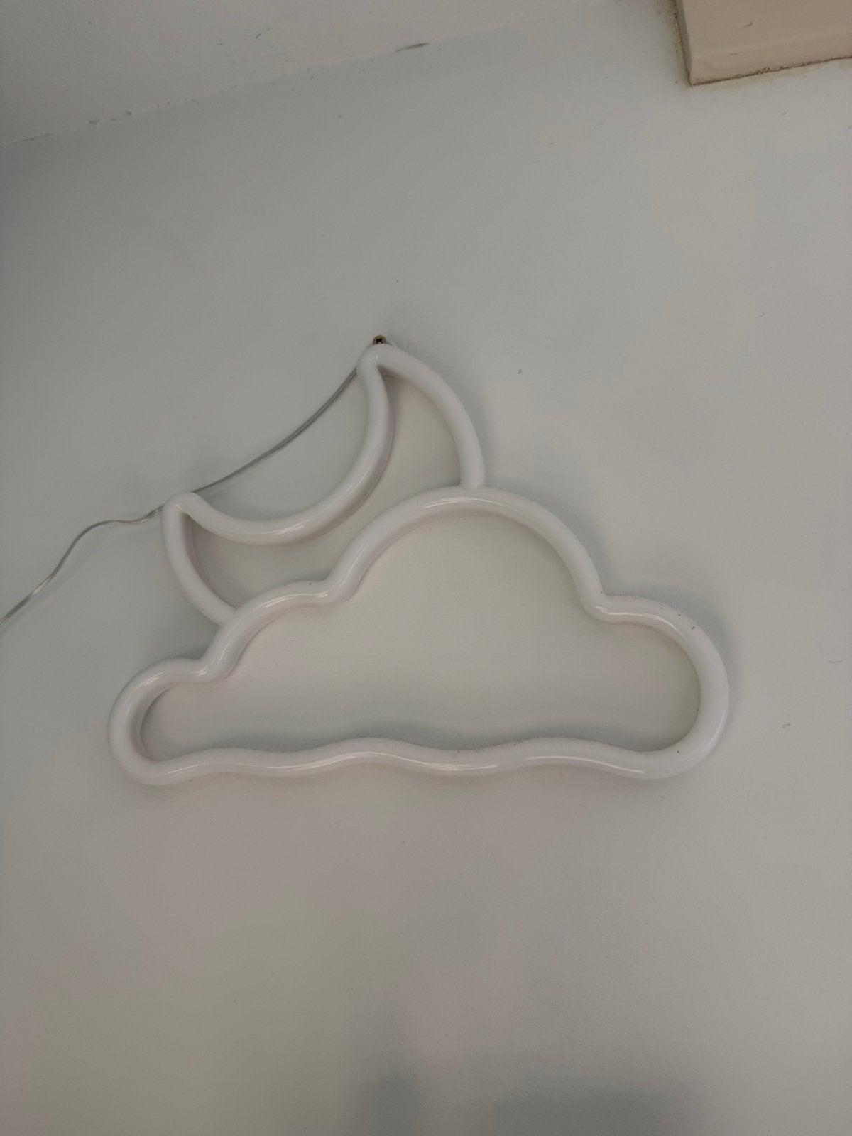 NEON lamp wolk/maan, Ophalen, Zo goed als nieuw