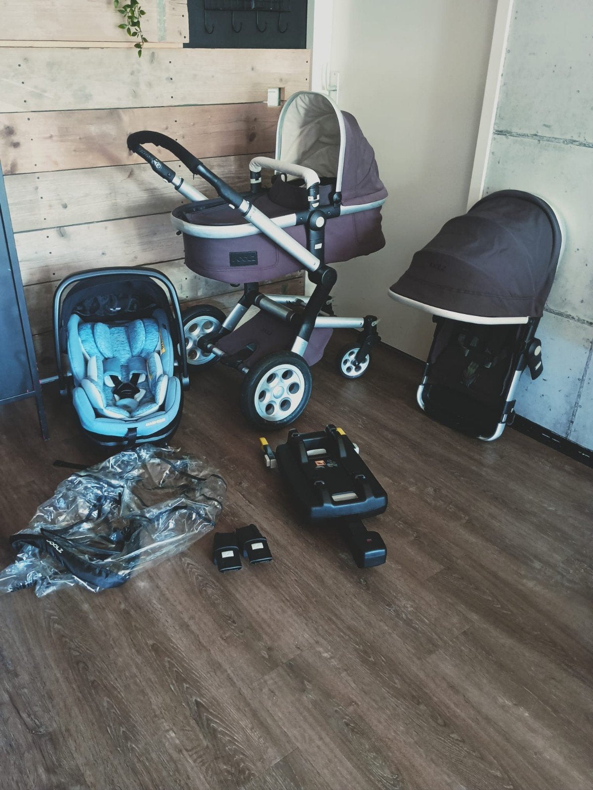 Joolz Day Earth Grey kinderwagen met Maxi cosi & Isof, Ophalen, Overige merken, Verstelbare duwstang