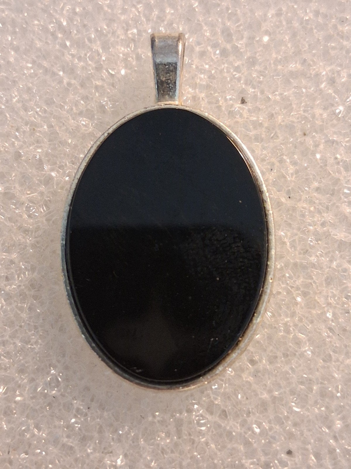 Hanger met Onyx steen--afmeting 30 x 25 mm, Ophalen of Verzenden, Zwart