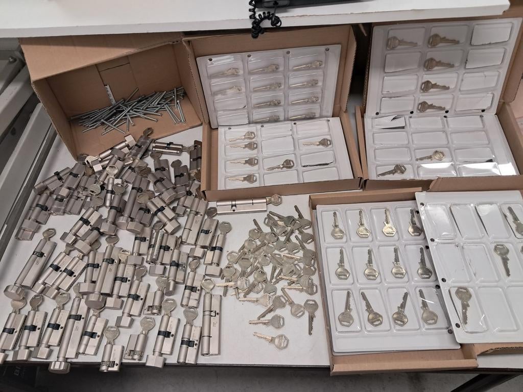 Sluitplan sloten van groot gebouw (54 sloten) dormakaba skg, Ophalen, Gebruikt, Binnendeur, 200 tot 215 cm
