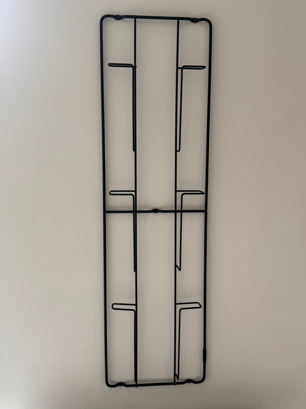 Tijdschriftenrek zwart metaal - 98x28x8 cm, Huis en Inrichting, Woonaccessoires | Krantenbakken en Lectuurbakken, Ophalen, Zo goed als nieuw