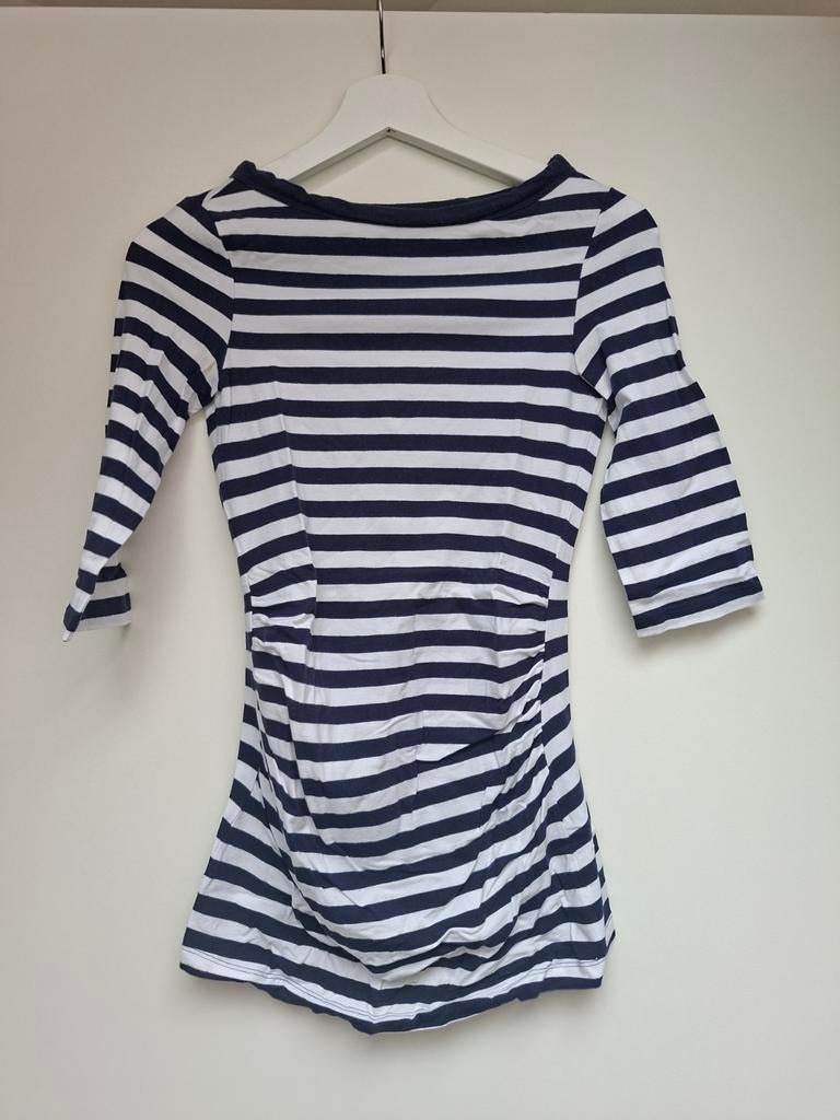 Streep Anna Field mama positie zwangerschap top - S, Kleding | Dames, Positiekleding, Nieuw, Shirt of Top, Maat 36 (S), Wit, Ophalen of Verzenden
