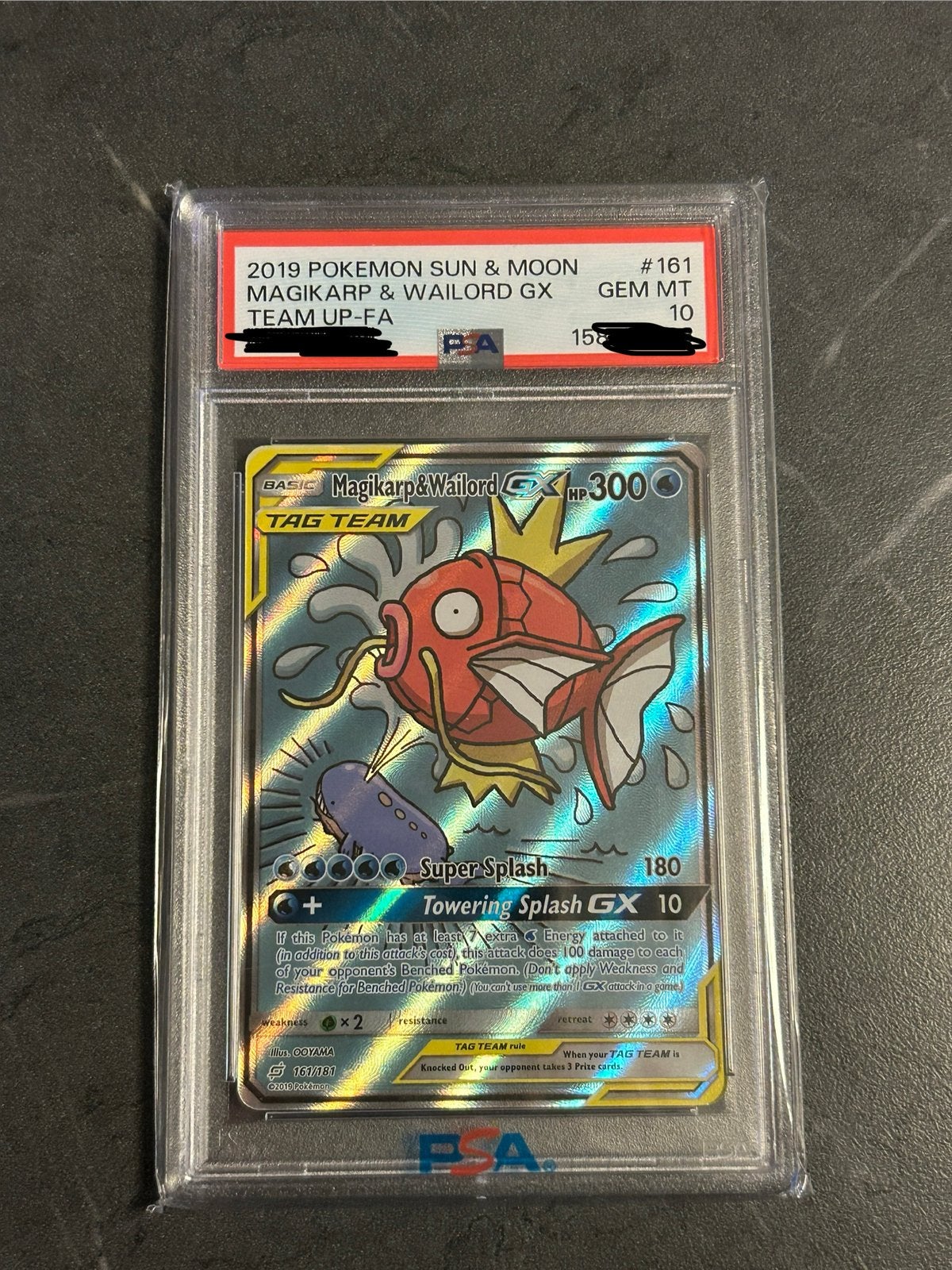 NEW CERT Magikarp & Wailord GX PSA 10, Ophalen, Zo goed als nieuw