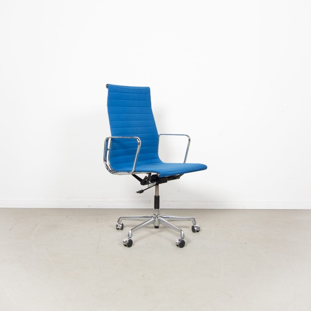 Vitra EA 119 Bureaustoel Blauw Hopsak - Chroom, Niet ingevuld, Gebruikt, Niet ingevuld, Niet ingevuld