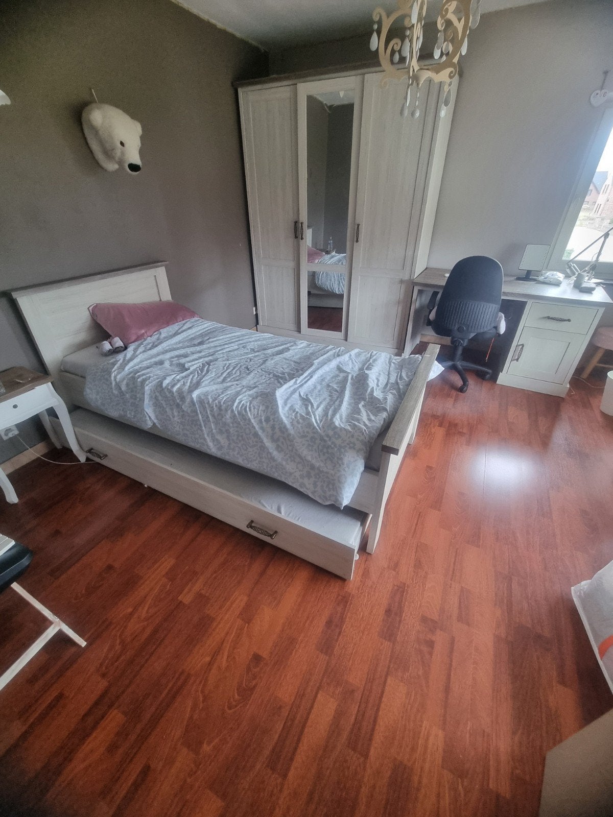 Complete Jeugdslaapkamer Set - Bed, Kledingkast, Bureau, Kinderen en Baby's, Kinderkamer | Complete kinderkamers, Ophalen of Verzenden