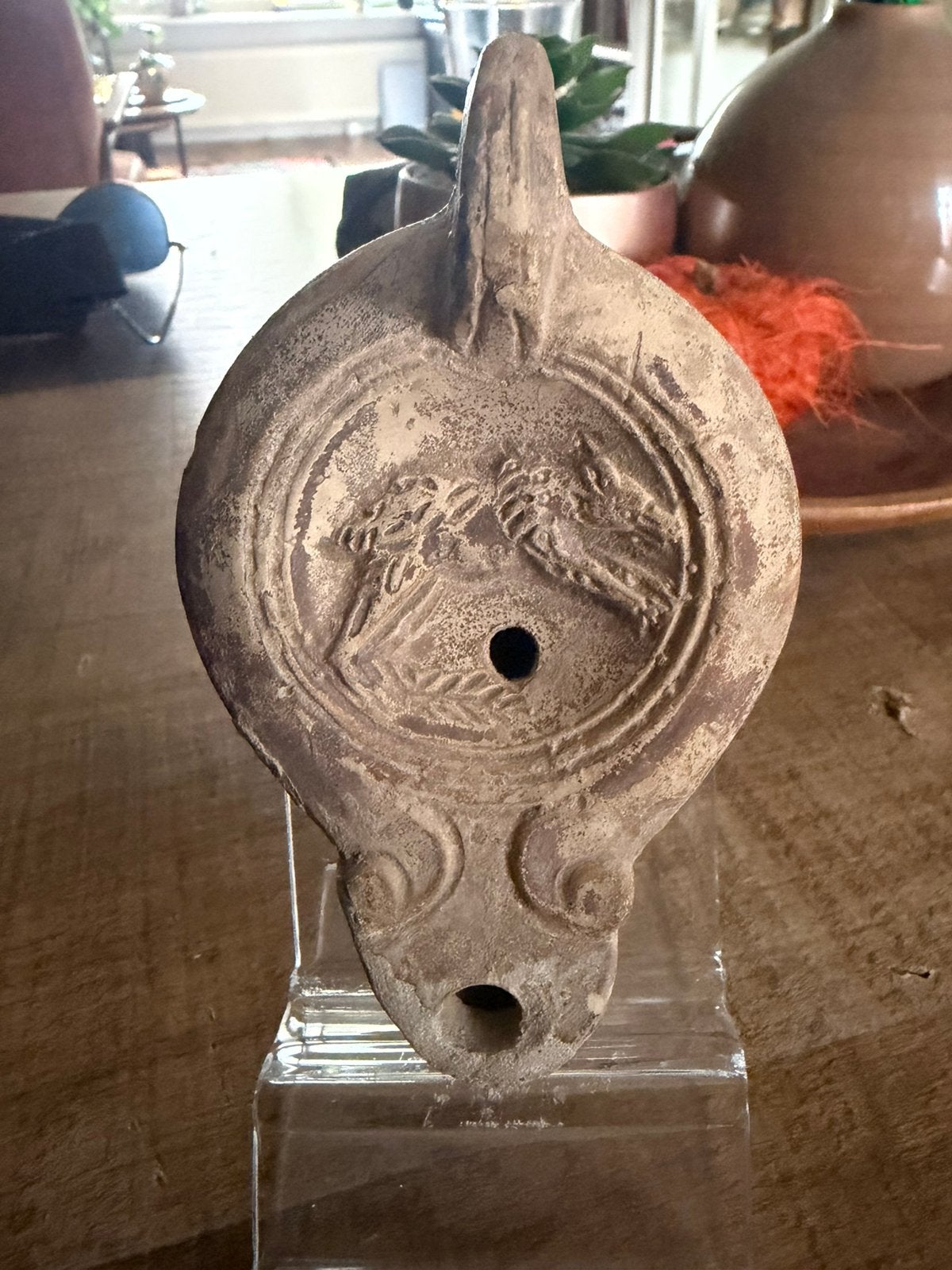 Bodemvondst Romeinse olie lamp zeldzame, Ophalen of Verzenden