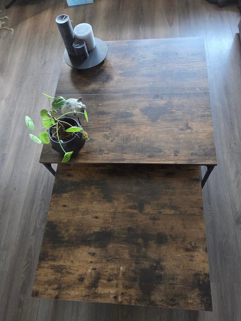 Salontafel, Huis en Inrichting, Tafels | Salontafels, Ophalen, 50 tot 100 cm, Vierkant, 50 tot 100 cm
