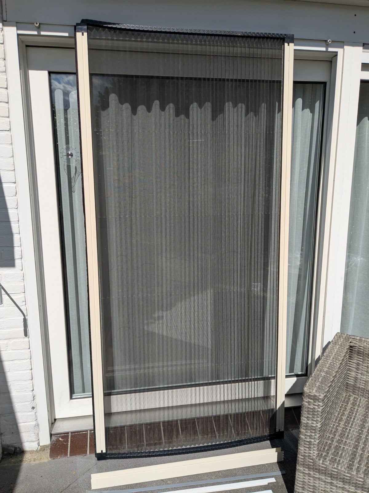 Hordeur/Vliegendeur voor loopdeur - Max 130x231,5 cm, Doe-het-zelf en Verbouw, Ophalen, Kunststof, Hordeur, Zo goed als nieuw
