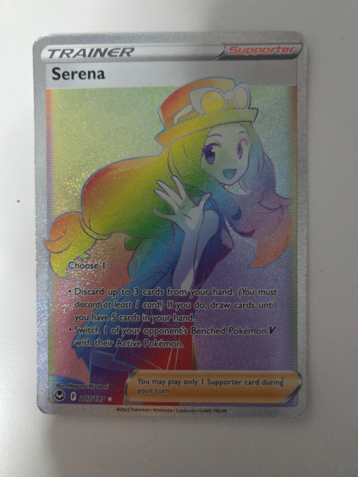 Een regenboog kaart pokemon, Ophalen of Verzenden, Zo goed als nieuw, Overige onderwerpen