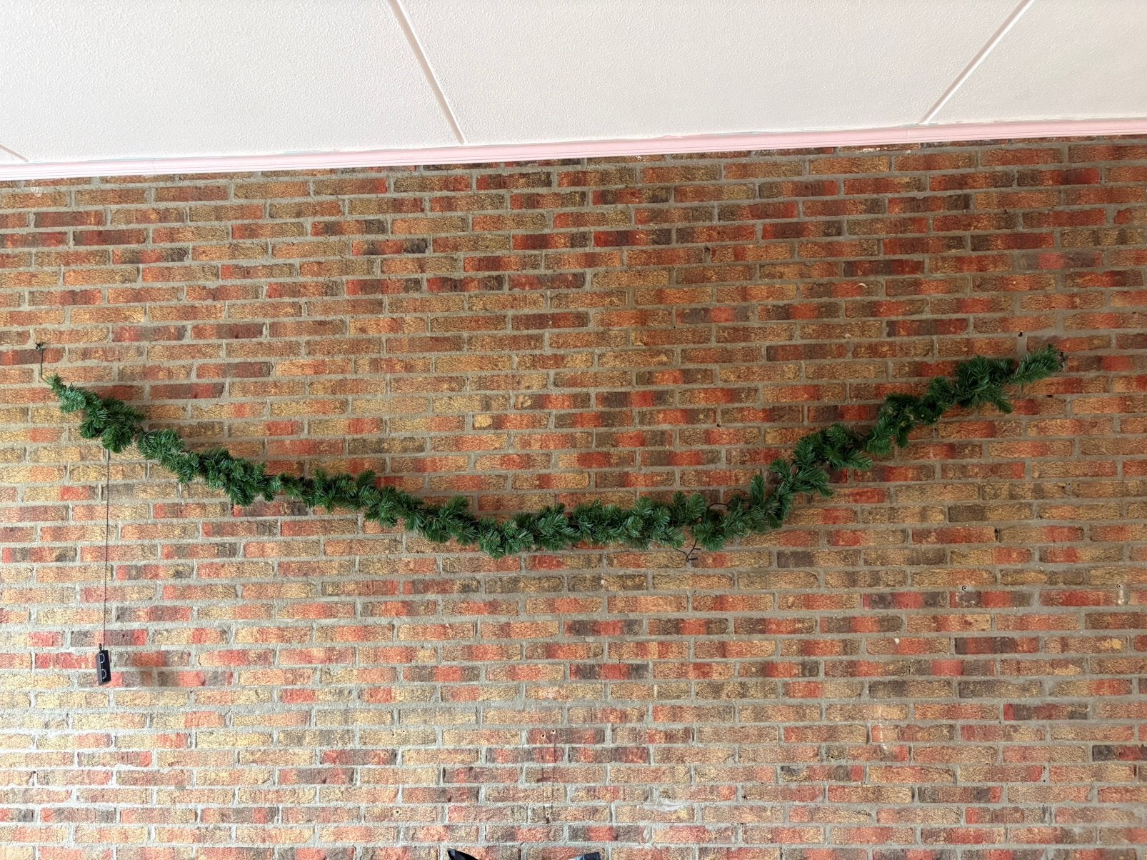 Lange kerstkrans met lichtjes, Ophalen of Verzenden, Gebruikt