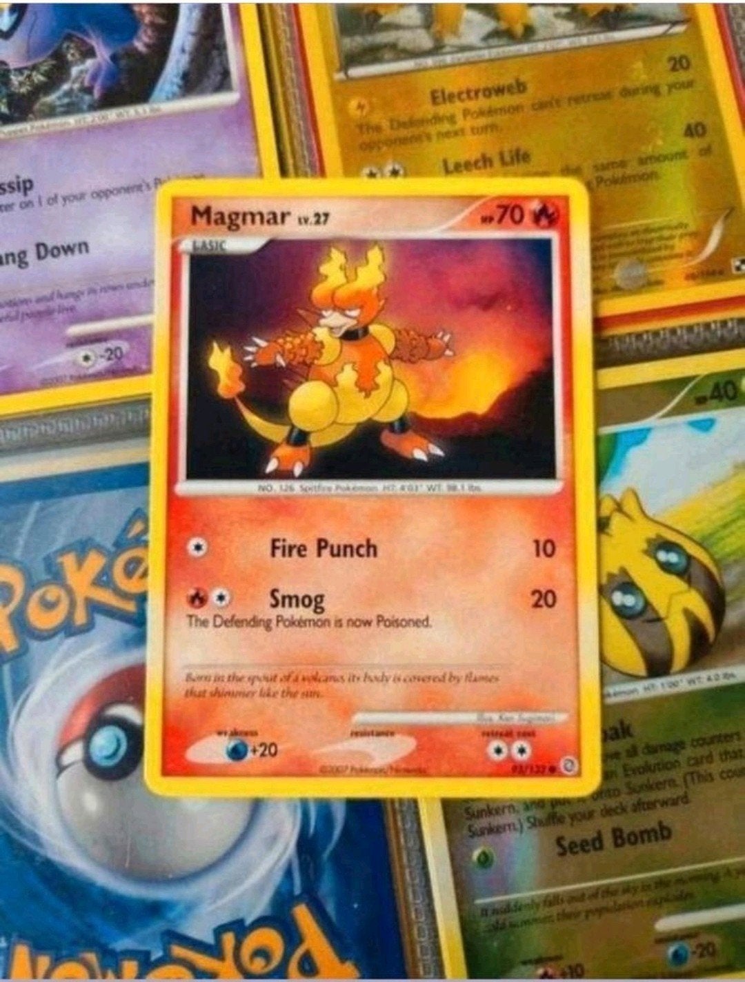 Magmar 93/132 DP Secret Wonders pokemon kaart nm, Ophalen of Verzenden, Zo goed als nieuw, Losse kaart