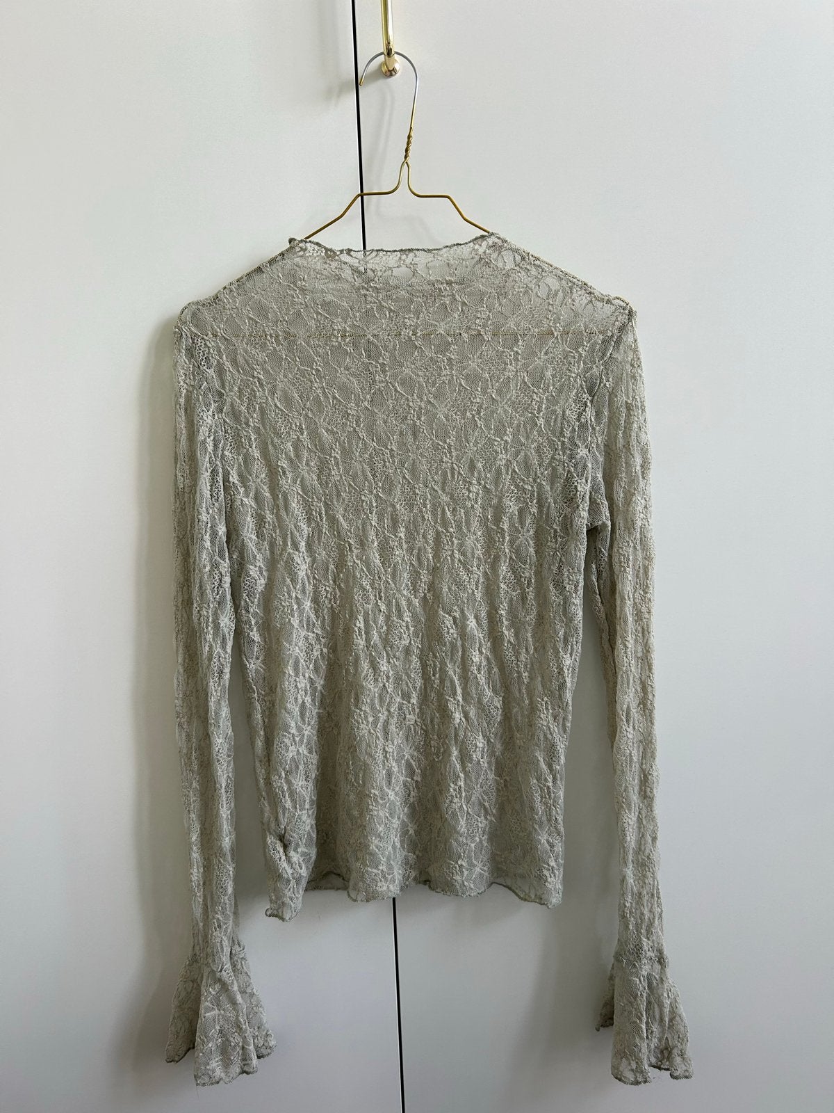 Jus de Pom Kanten Top Lange Mouwen Maat S/M, Kleding | Dames, Beige, Ophalen of Verzenden, Zo goed als nieuw, Lange mouw
