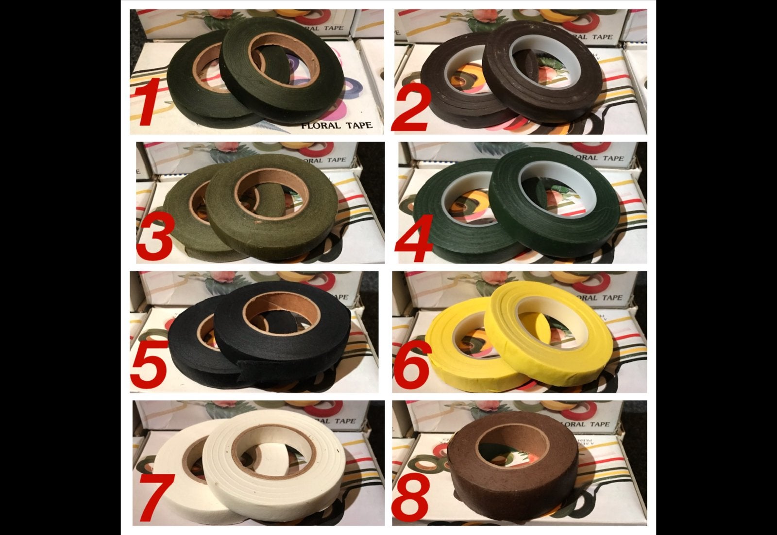 Floral Tape - Diverse kleuren bloementape per stuk, Ophalen, Nieuw, Meerkleurig, Knutselmateriaal