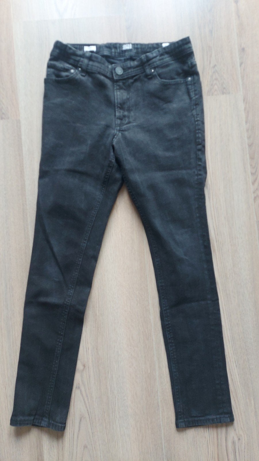 Jack & Jones Skinny Liam Jeans Zwart - Maat 164 (14Y), Ophalen of Verzenden, Zo goed als nieuw, Jongen, Broek