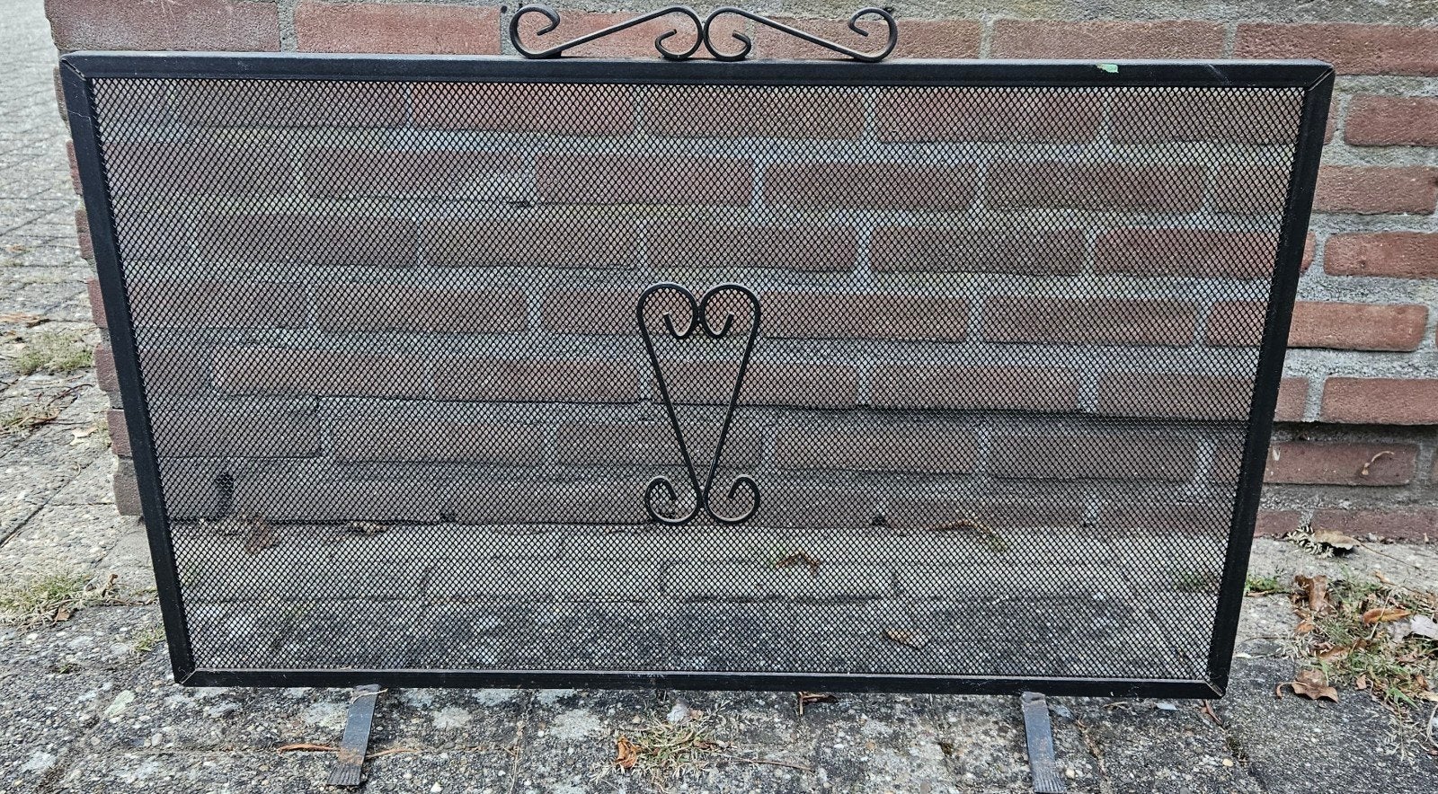 Haardscherm / vonkenscherm, Ophalen, Vrijstaande haard, Houthaard