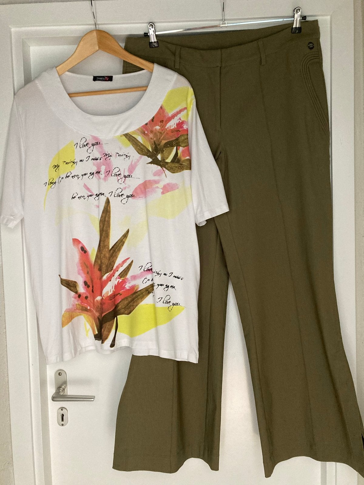 Leuke set: Didi flared broek (48) & That's Me shirt (44), Overige kleuren, Maat 46/48 (XL) of groter, Nieuw, Ophalen of Verzenden