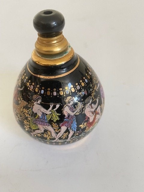 Vintage handgemaakt Venus parfumflesje Griekenland. Poison., Ophalen, Zo goed als nieuw, Miniatuur