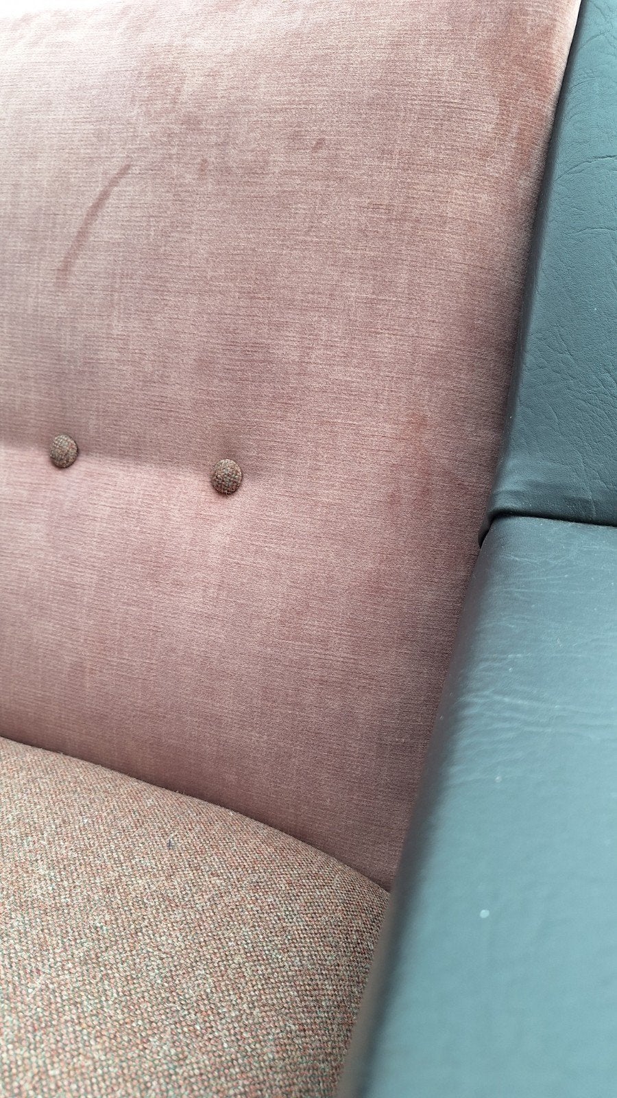 set van 2 retro vintage fauteuils, nieuwe stoffering, Huis en Inrichting, Fauteuils, Ophalen, Gebruikt, Vintage, 75 tot 100 cm