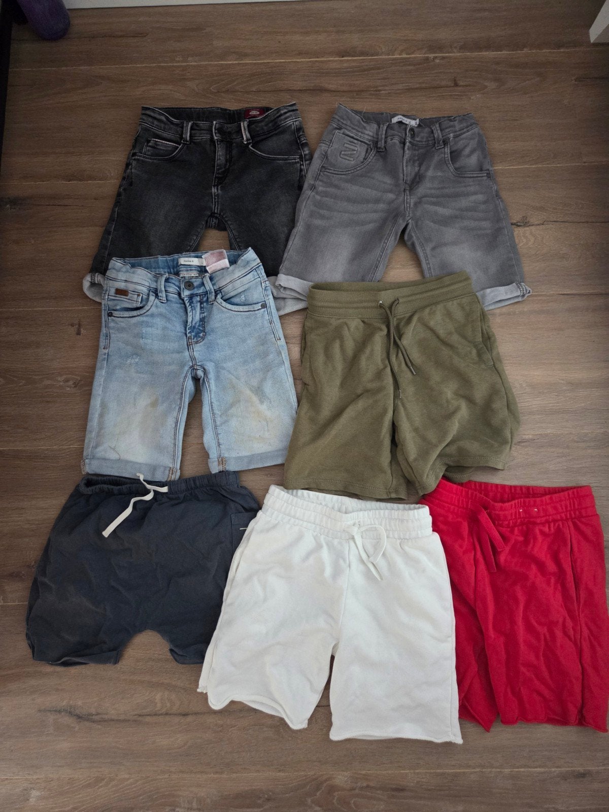 6x short pakket korte broek 128 134 name it boof gray label, Broek, Ophalen of Verzenden, Zo goed als nieuw, Jongen