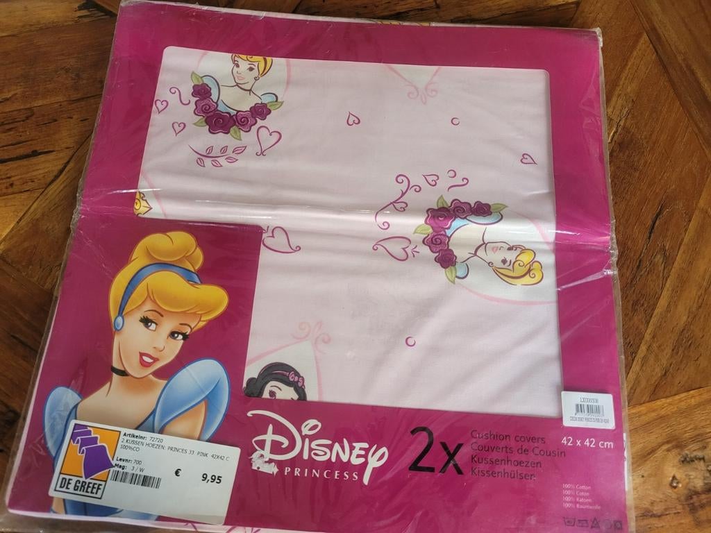 Disney kussen slopen 2 stuks, Eenpersoons, Wit, Nieuw, Ophalen of Verzenden