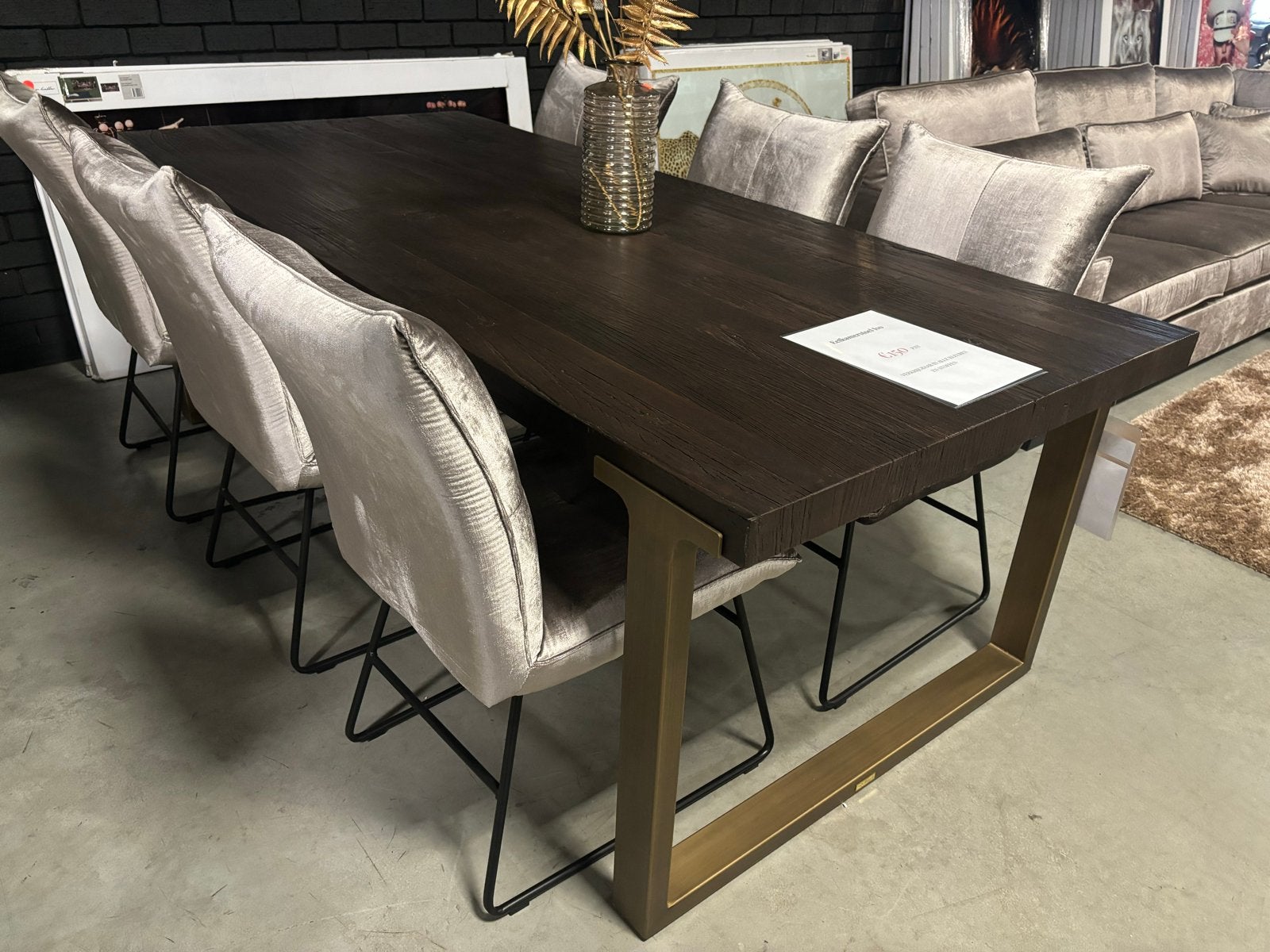 Richmond Interiors Eettafel Cromfort Mill -Showroom Opruimin, Huis en Inrichting, 100 tot 150 cm, Nieuw, Ophalen of Verzenden