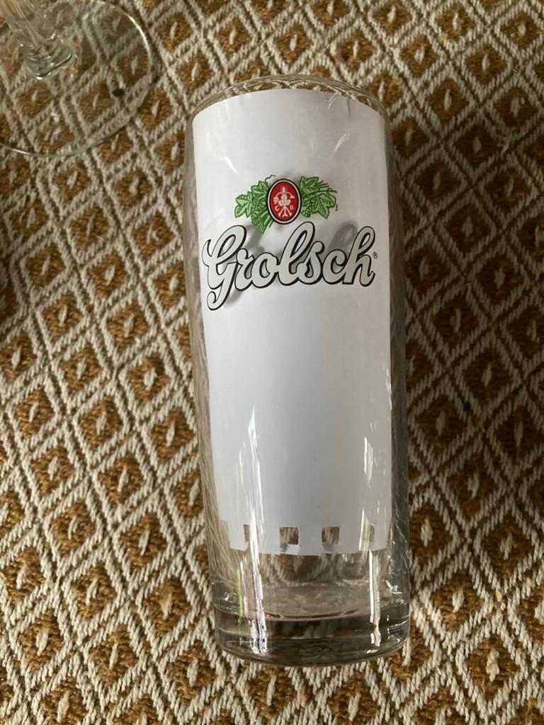 Grolsch bierglas met opdruk Amsterdam Arena., Ophalen of Verzenden, Zo goed als nieuw, Glas of Glazen, Grolsch