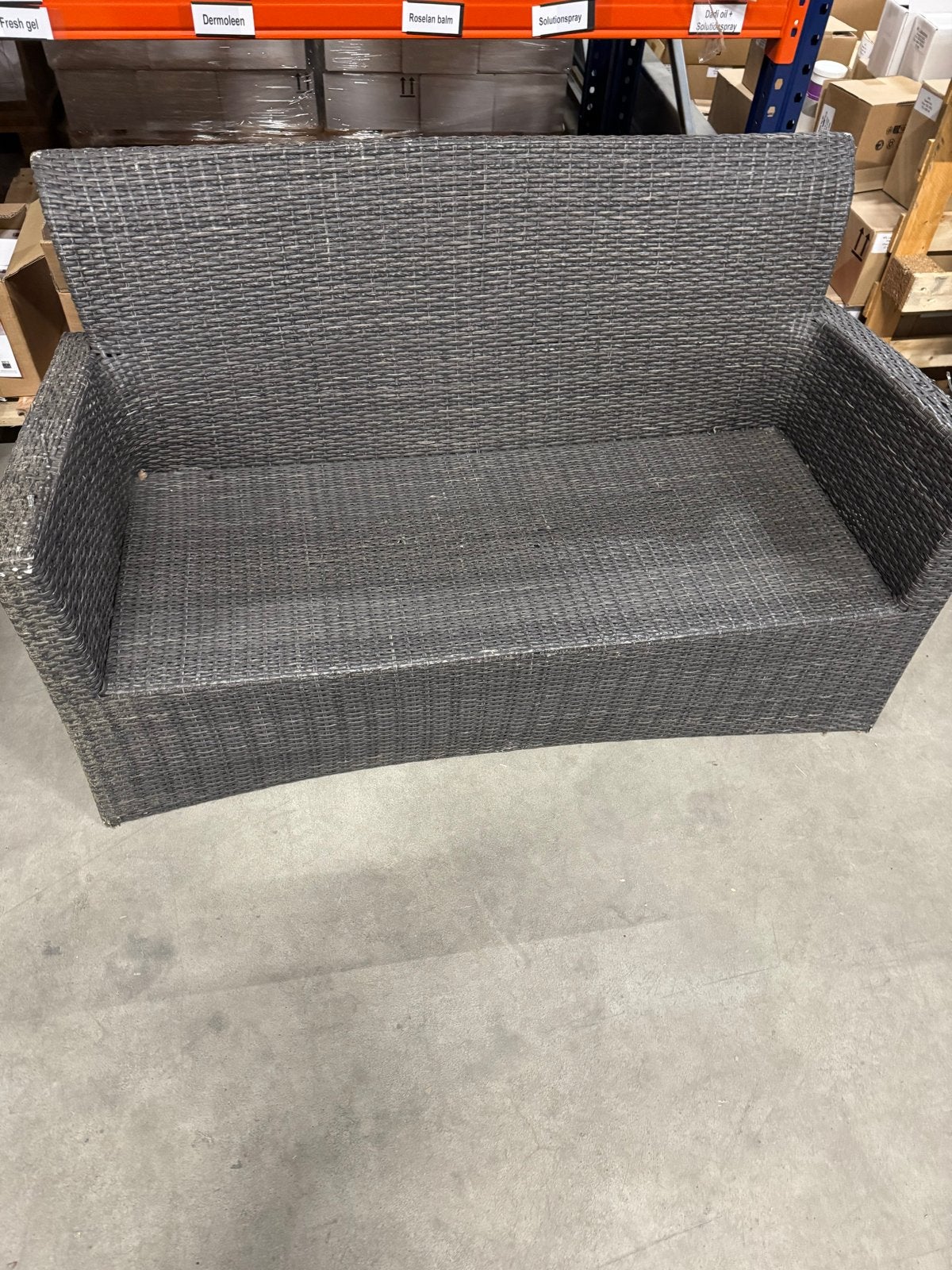 Wicker Loungeset -, Tuin en Terras, 4 zitplaatsen, Gebruikt, Ophalen of Verzenden, Loungeset