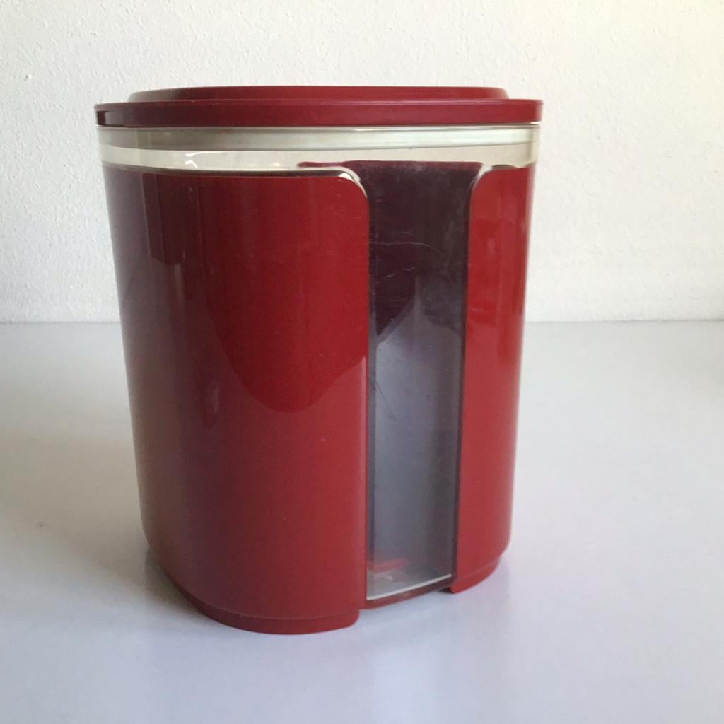 Tupperware Skyline 1.5 L rood voorraaddoos bus trommel, Ophalen of Verzenden, Rood, Bus of Trommel